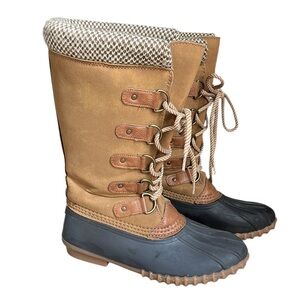 Esprit Bristol-EP DUCK BOOTS Tall Lace Up Rain Boots Winter